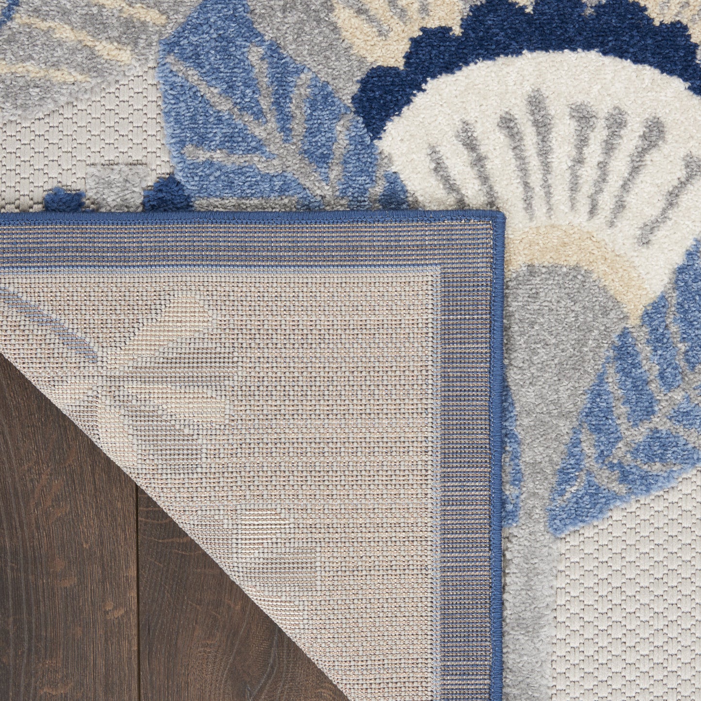 9' X 12' Blue And Gray Indoor Outdoor Area Rug