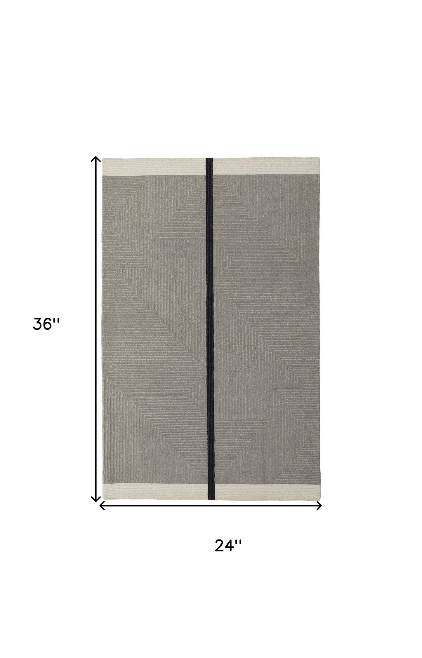 2' X 3' Black Gray And Taupe Abstract Geometric Hand Tufted Area Rug