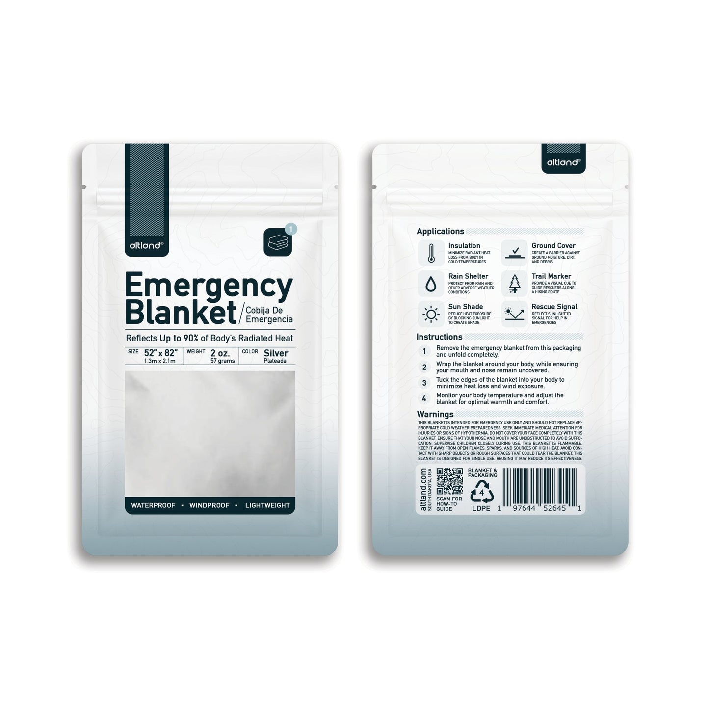 6 Pack of Emergency Blankets