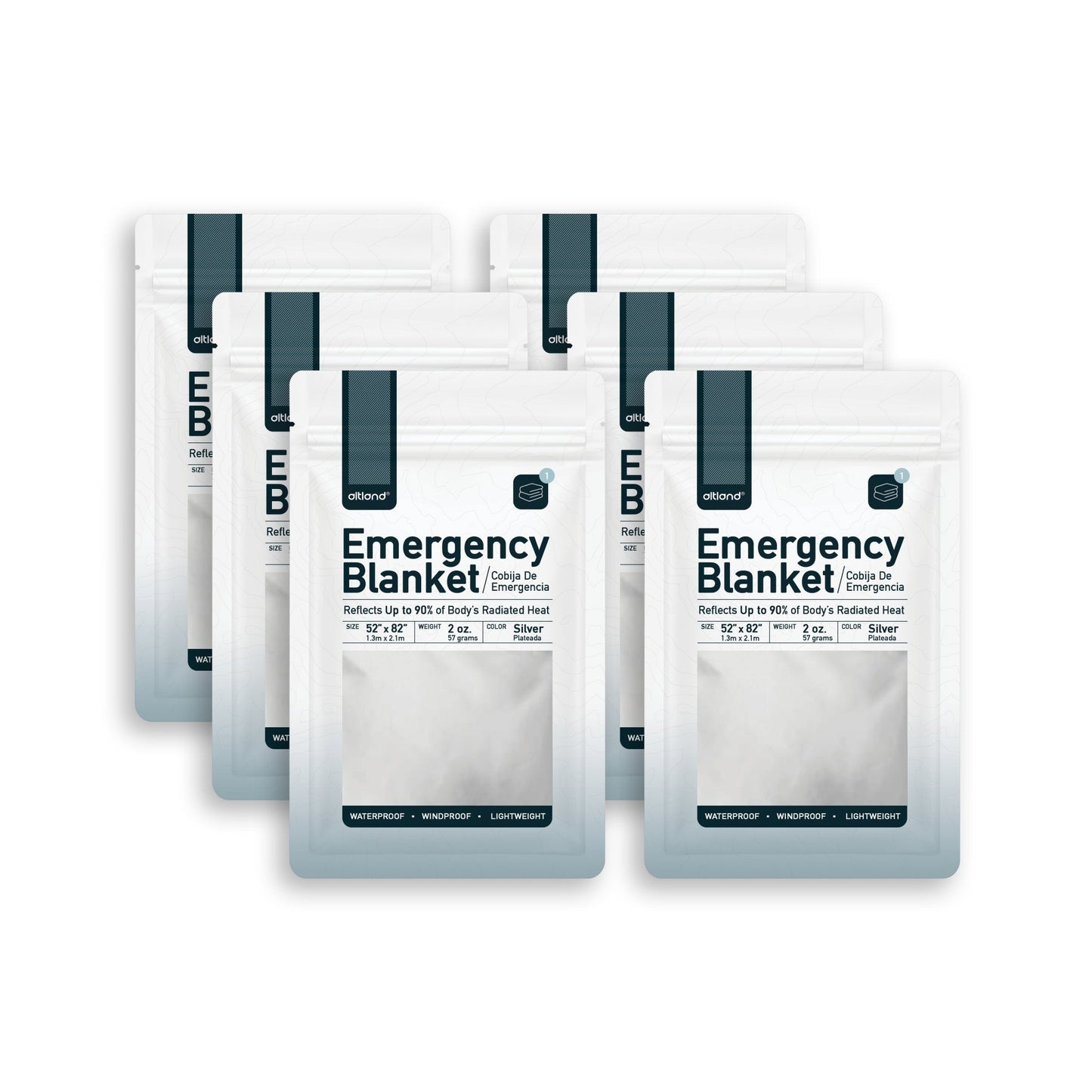 6 Pack of Emergency Blankets