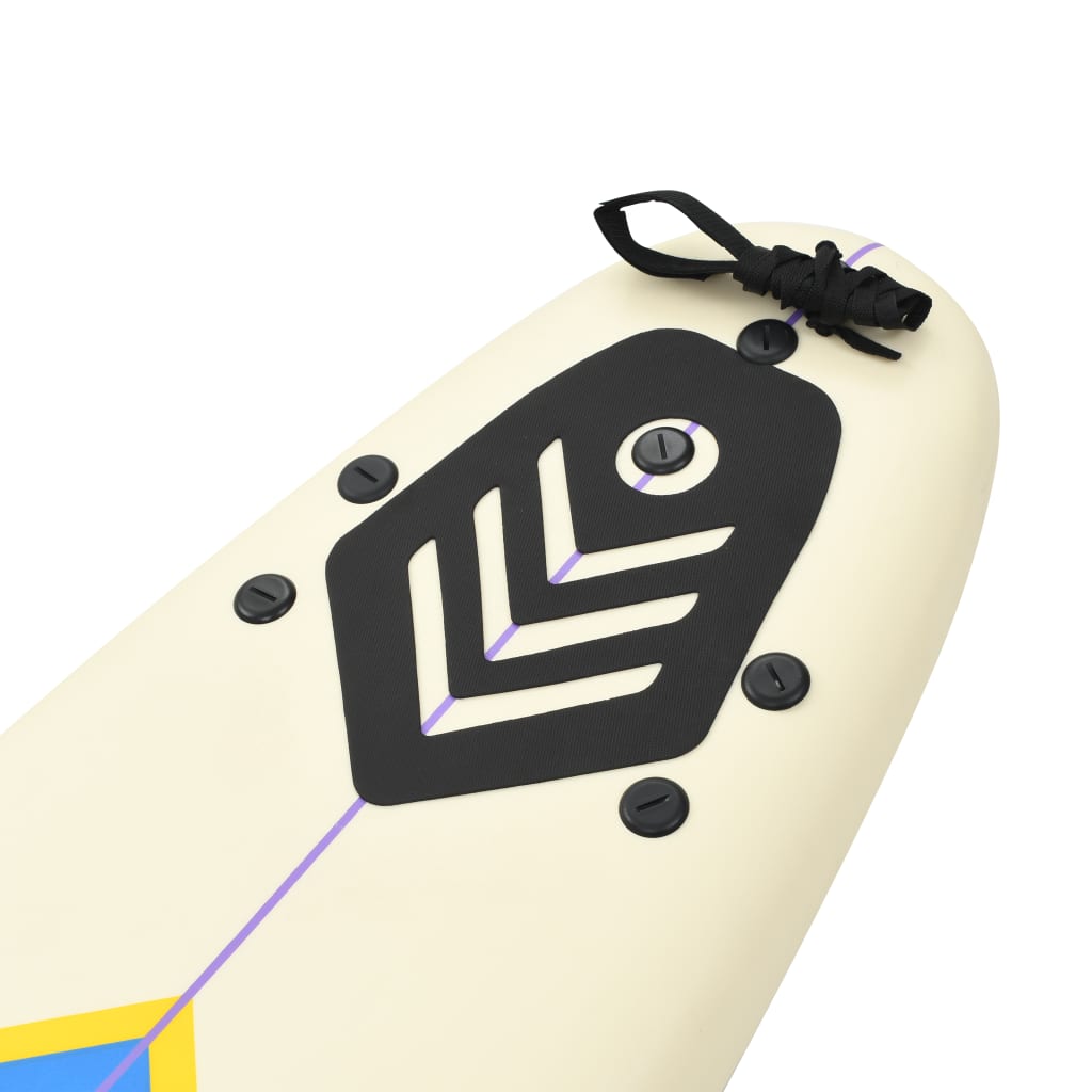 vidaXL Surfboard 66.9" Blue and Cream