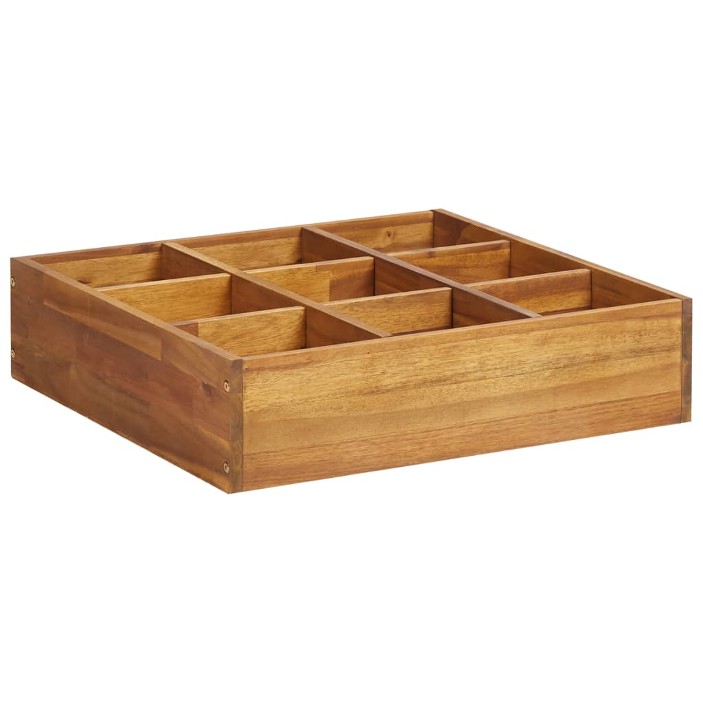 vidaXL Herb Garden Raised Bed Solid Wood Acacia 23.6"x23.6"x5.9"