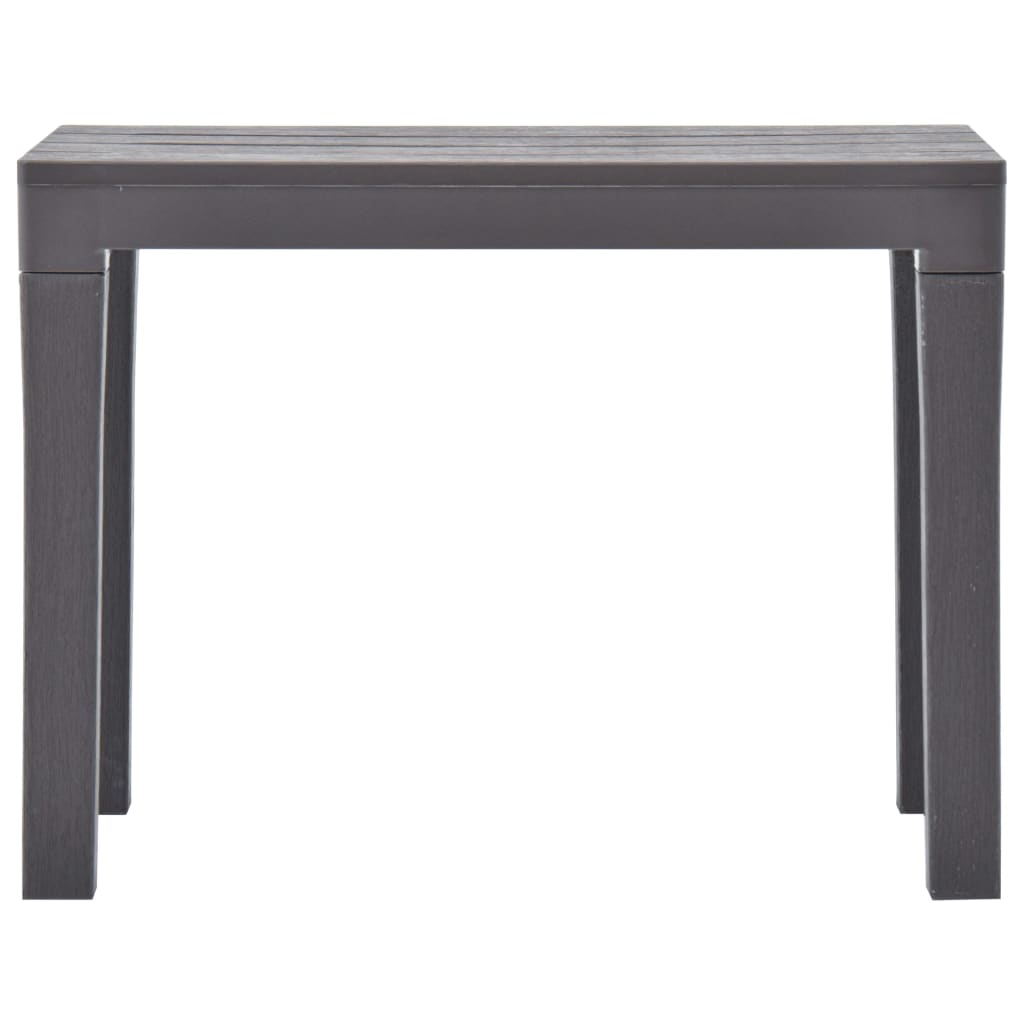 vidaXL 2x Garden Bench Plastic Outdoor Lounge Seating White/Anthracite/Mocca
