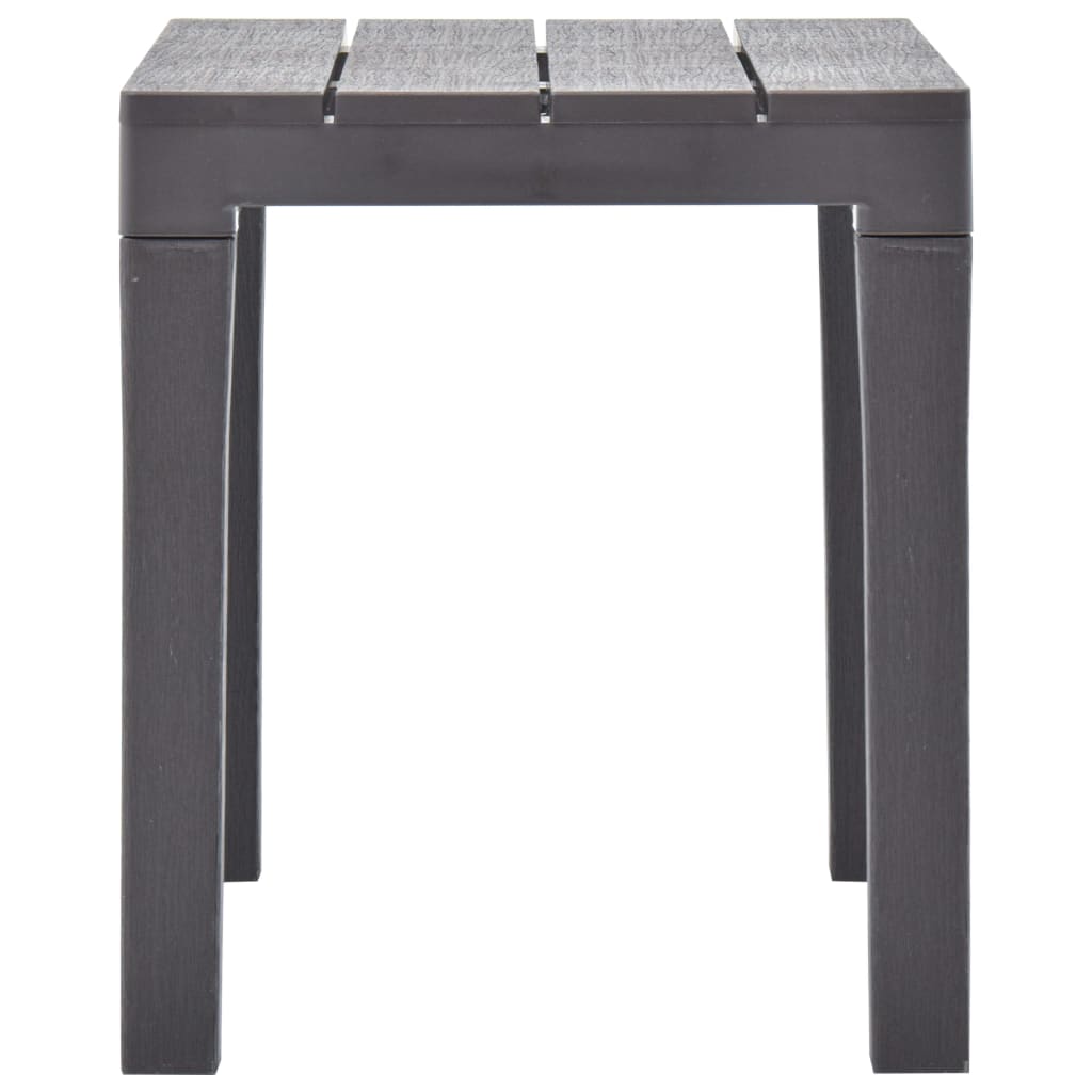 vidaXL 2x Garden Bench Plastic Outdoor Lounge Seating White/Anthracite/Mocca
