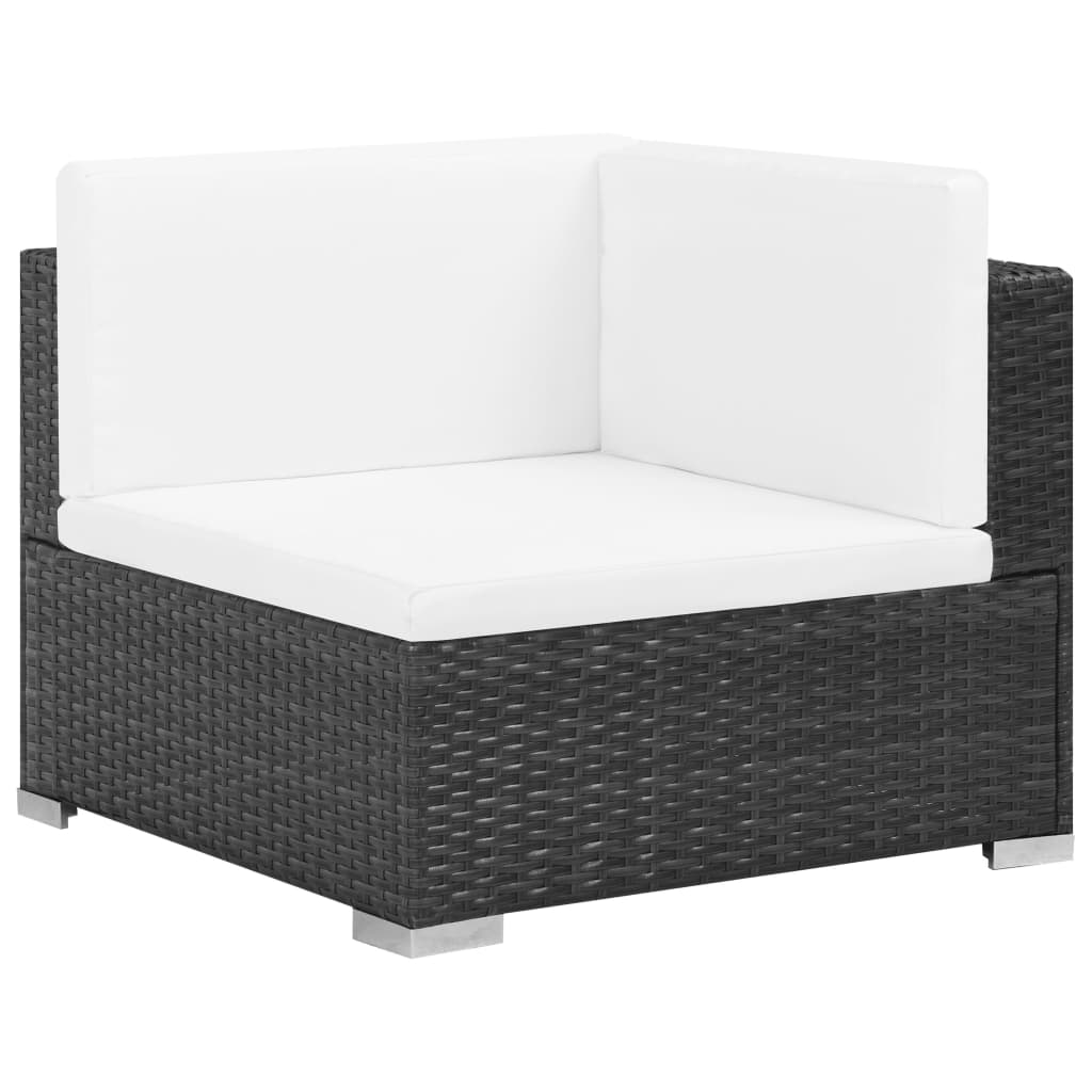 vidaXL Patio Furniture Set 6 Piece Outdoor Sofa with Coffee Table Poly Rattan