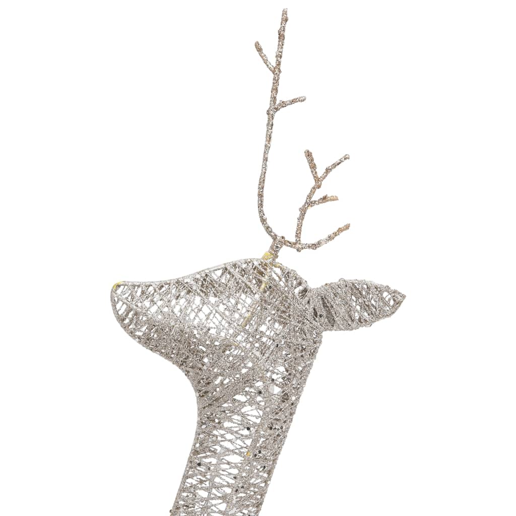 vidaXL Christmas Decoration Reindeer Family Christmas Lighting with LEDs Mesh