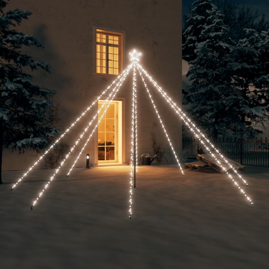 vidaXL LED Tree Light Xmas Waterfall Tree Light Christmas Lighting Ornament