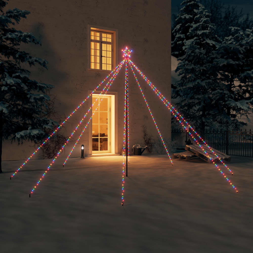 vidaXL LED Tree Light Xmas Waterfall Tree Light Christmas Lighting Ornament