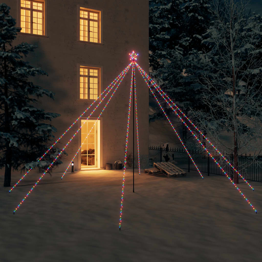 vidaXL LED Tree Light Xmas Waterfall Tree Light Christmas Lighting Ornament