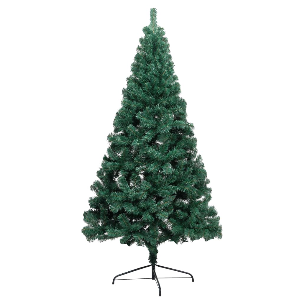 vidaXL Artificial Half Pre-lit Christmas Tree with Ball Set Party Decoration
