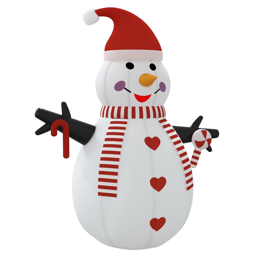 vidaXL Inflatable Snowman Holiday Xmas Decoration with LEDs Christmas Lighting