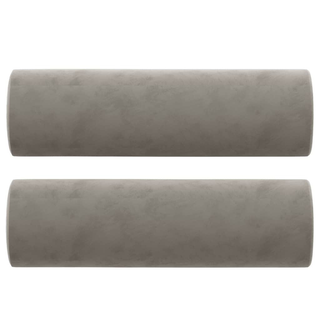 vidaXL Throw Pillows 2 Pcs Round Decorative Cylinder Bolster Pillow Velvet