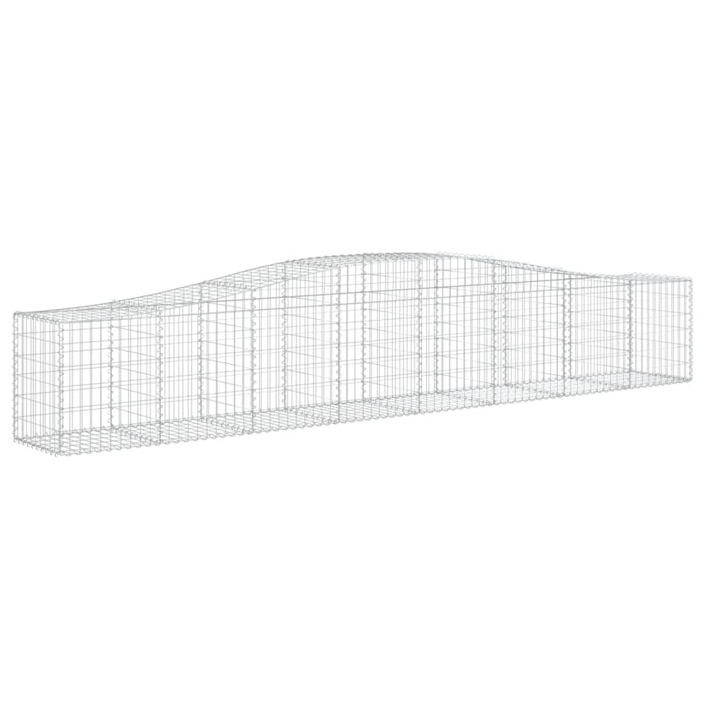 vidaXL Gabion Basket Arched Gabion Basket Planter for Flower Galvanized Iron