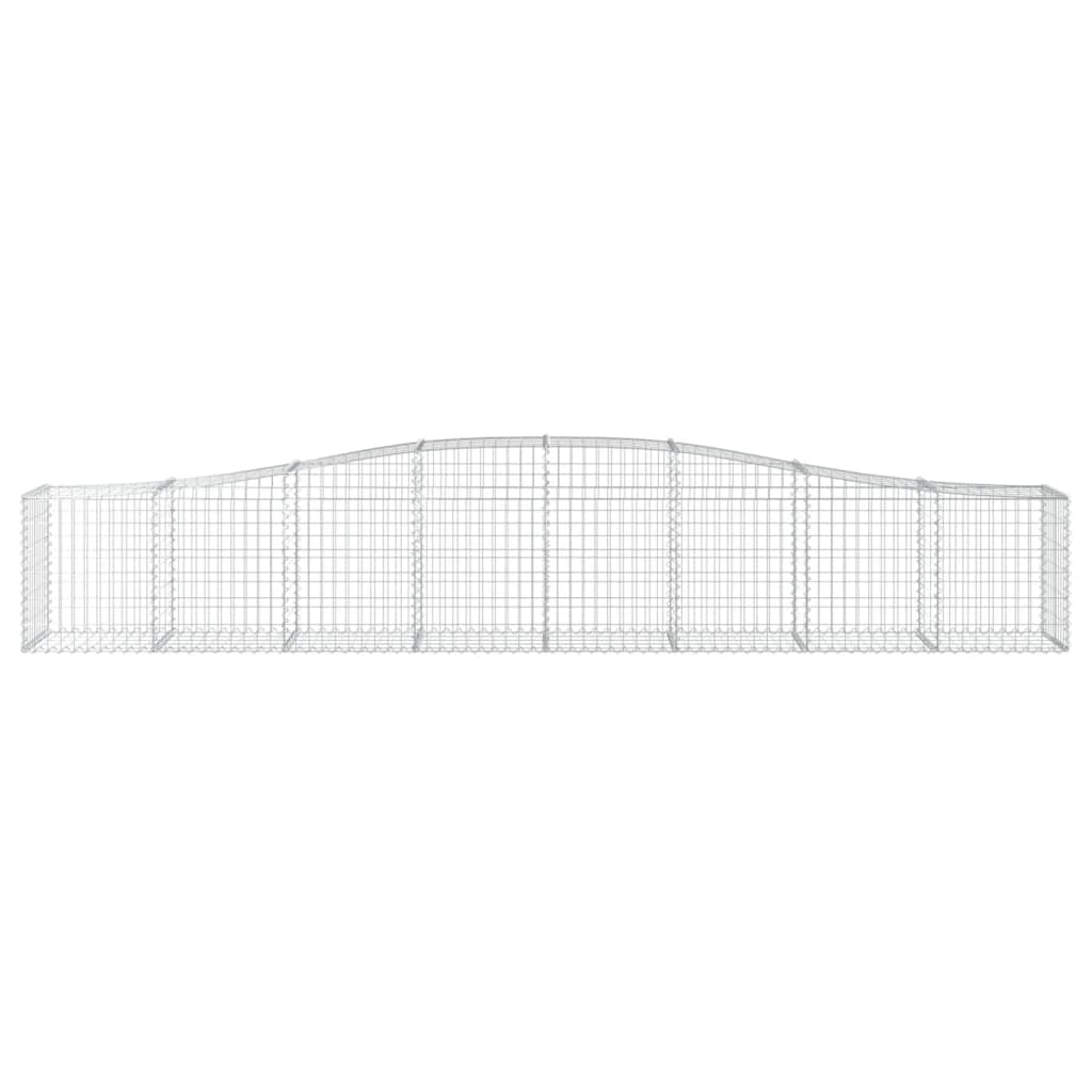 vidaXL Gabion Basket Arched Gabion Basket Planter for Flower Galvanized Iron