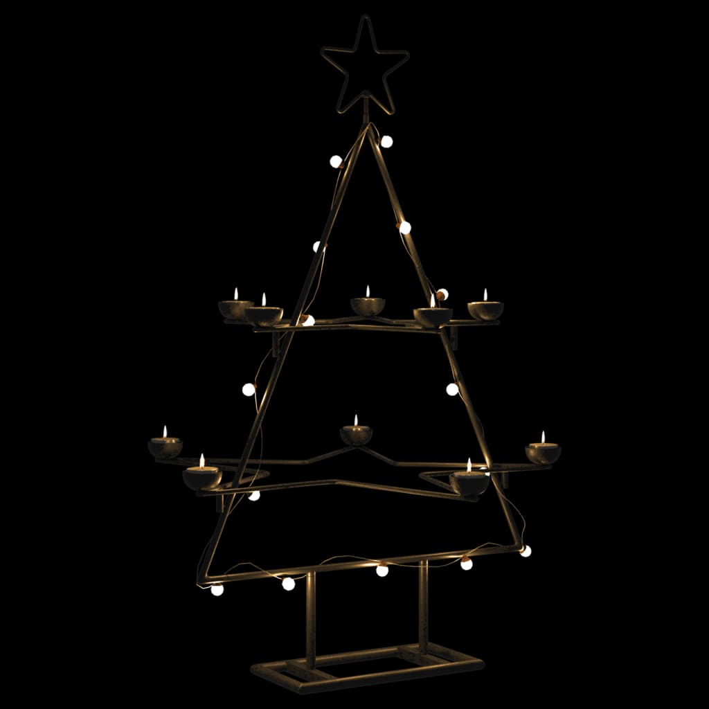 vidaXL Metal Christmas Tree Xmas Tree Stand Decoration Holiday Ornament Black