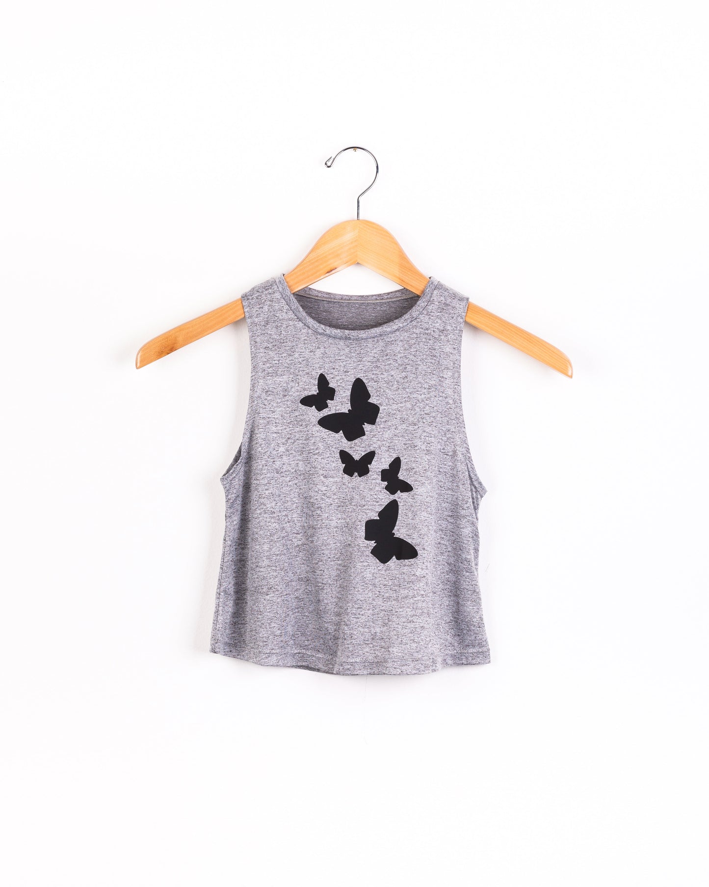 Butterflies Gray Tank