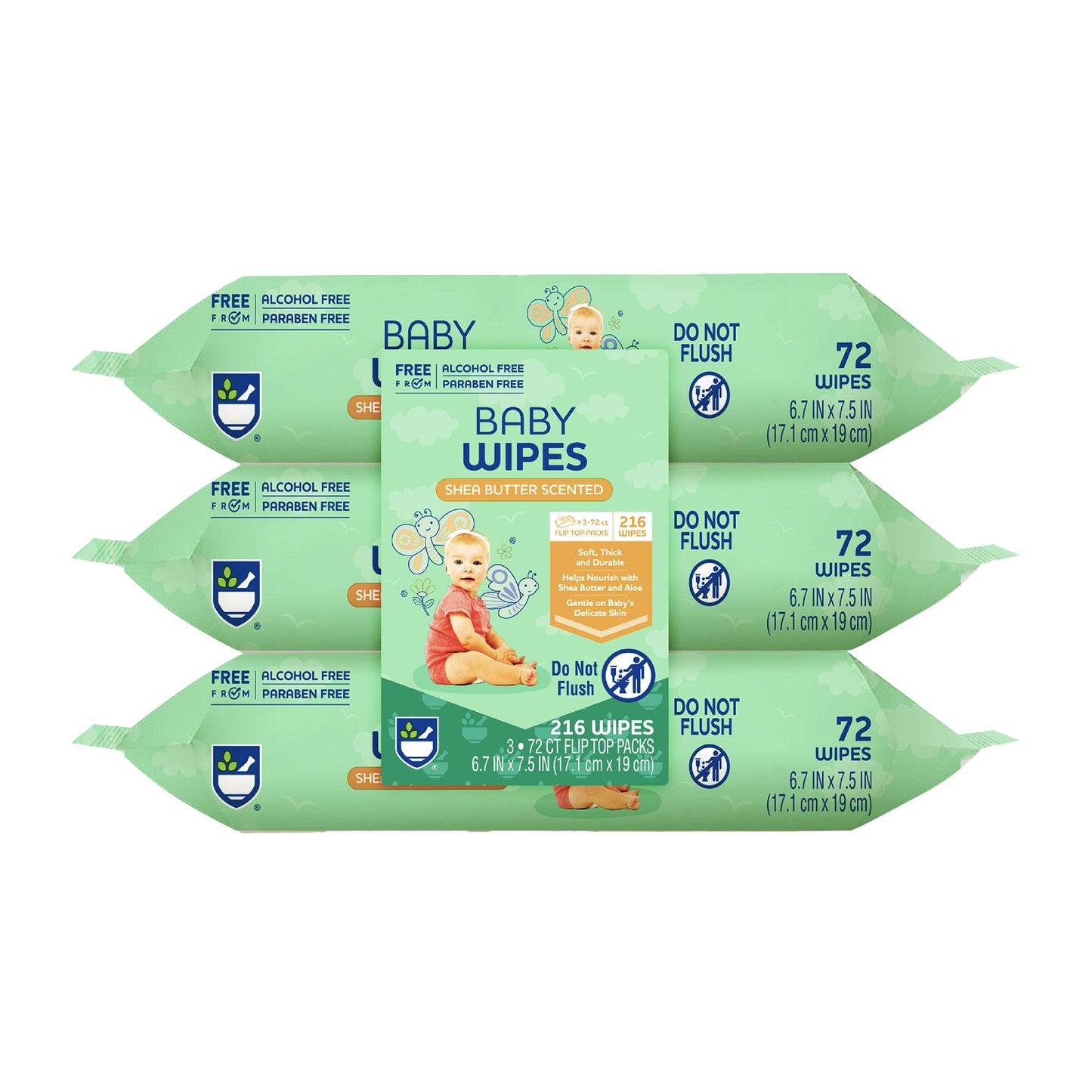 Baby Wipes – Aloe Vera & Shea Butter Infused | 99% Water-Based | Resealable Pack for Sensitive Skin