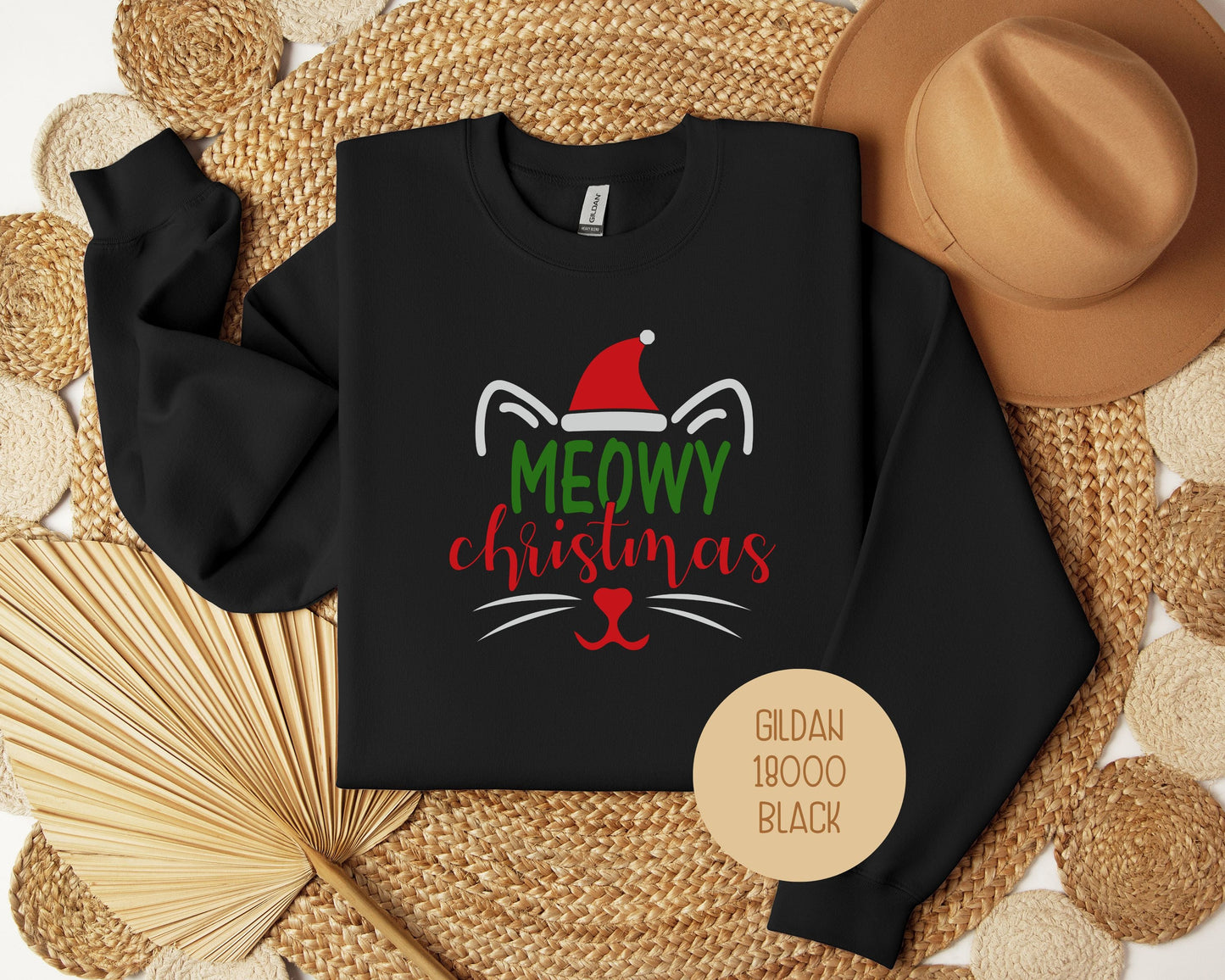 Meowy Christmas Youth Sweatshirt-0