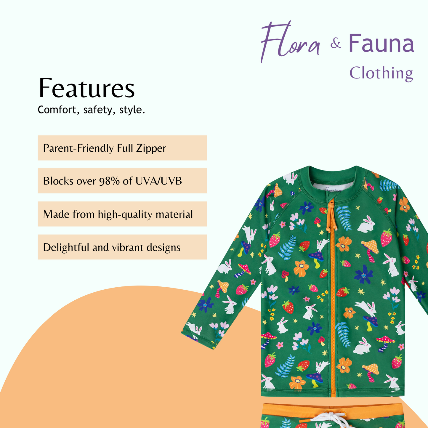 The 'Forest Bunny' 2-Piece Swim Set