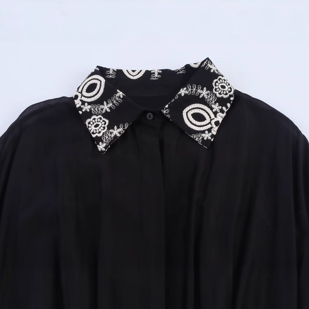 Elegant Embroidered Dress, Central Park | Women - BYMANYC ® New York-4