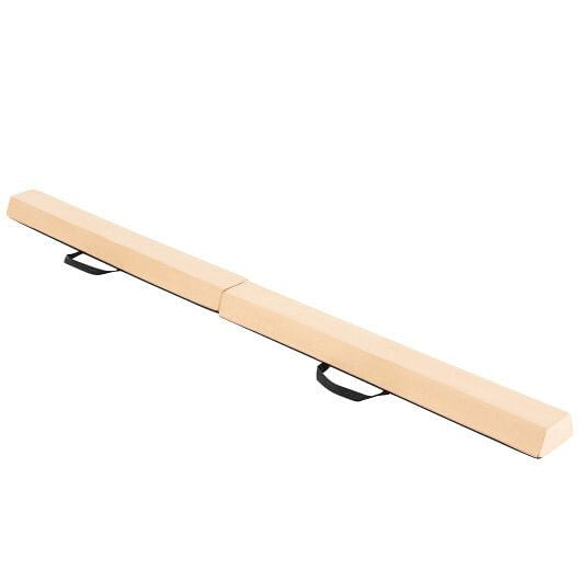7 FT Folding Balance Beam with Removable Suede Cover and Non-slip Bottom-Navy
