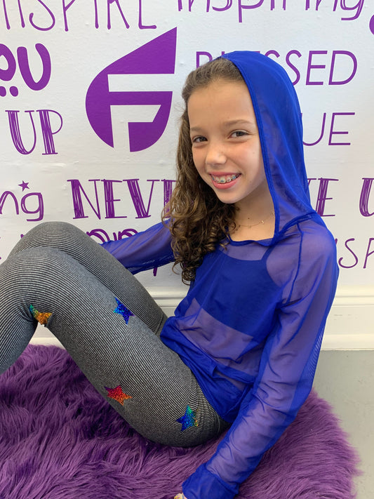 Mesh Hoodie Royal Blue