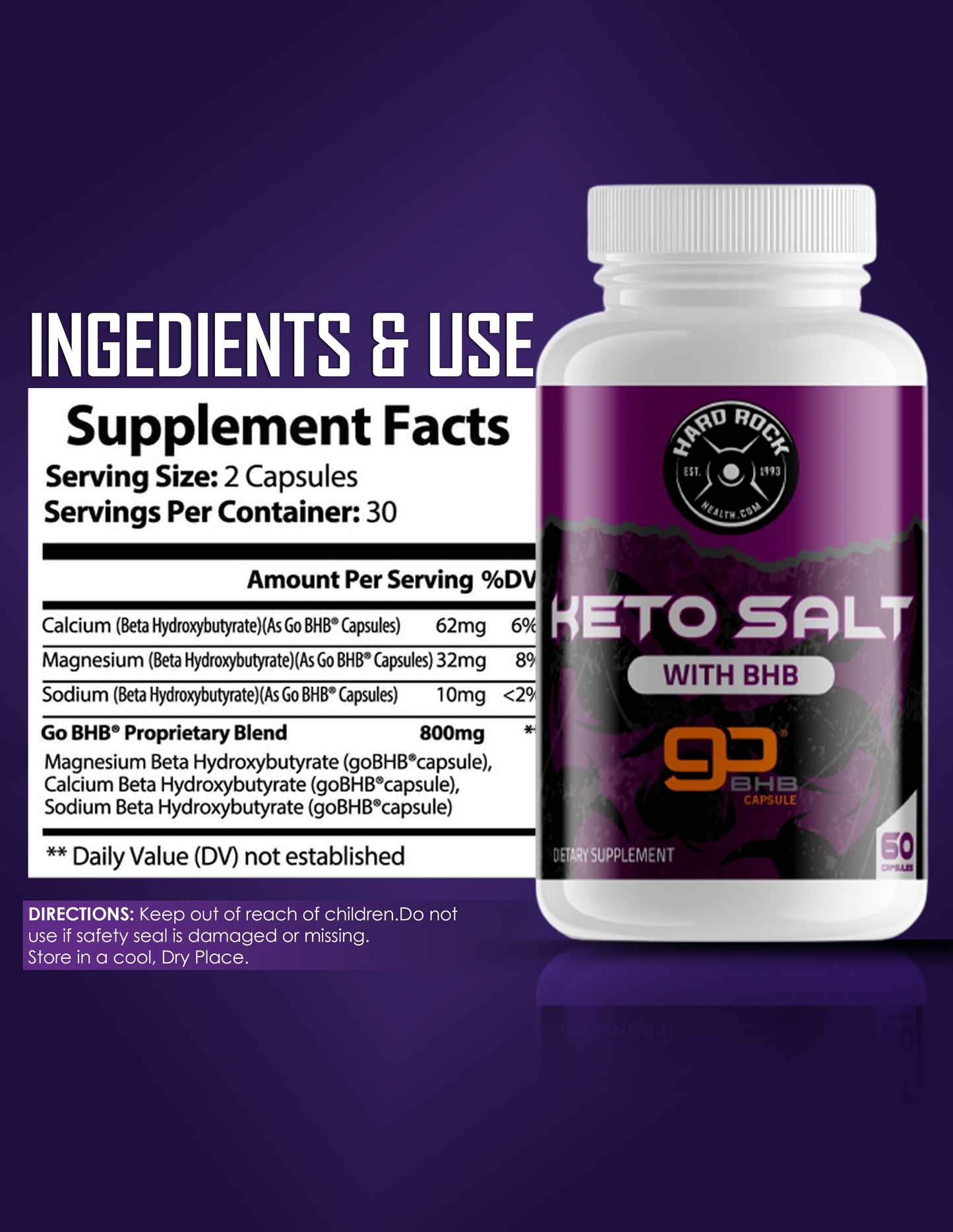 Keto Salt With BHB- Natural Ketosis Using Ketone & Ketogenic Diet