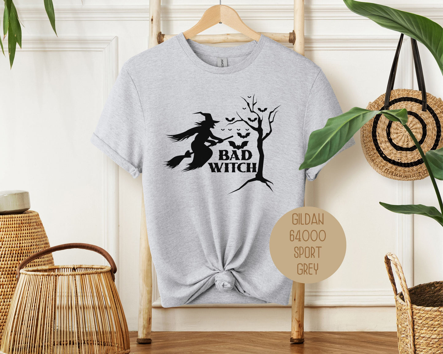 Bad Witch Halloween Bat Shirt-11