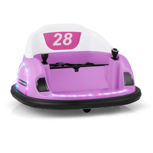 12V 360 Ride on Bumper Car for Toddlers with Remote Control-Light Blue