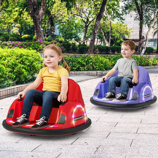12V 360 Ride on Bumper Car for Toddlers with Remote Control-Light Blue