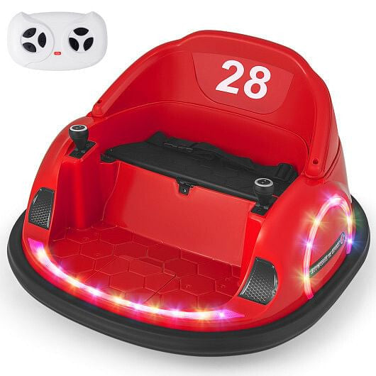 12V 360 Ride on Bumper Car for Toddlers with Remote Control-Light Blue