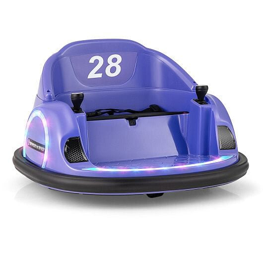 12V 360 Ride on Bumper Car for Toddlers with Remote Control-Light Blue