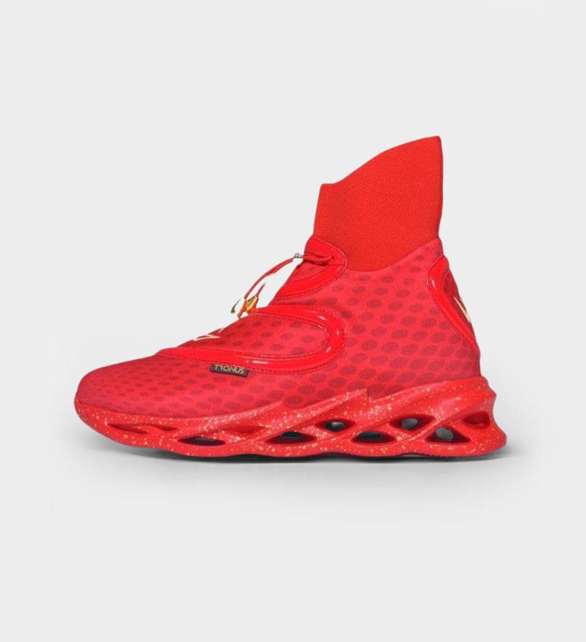 Final Vault – Luxe Cushioned Men's High Tops All Red (Retired Collectible)