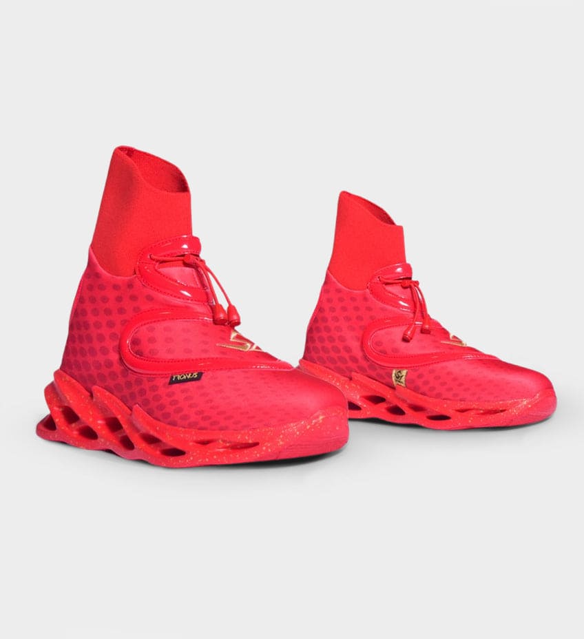 Final Vault – Luxe Cushioned Men's High Tops All Red (Retired Collectible)