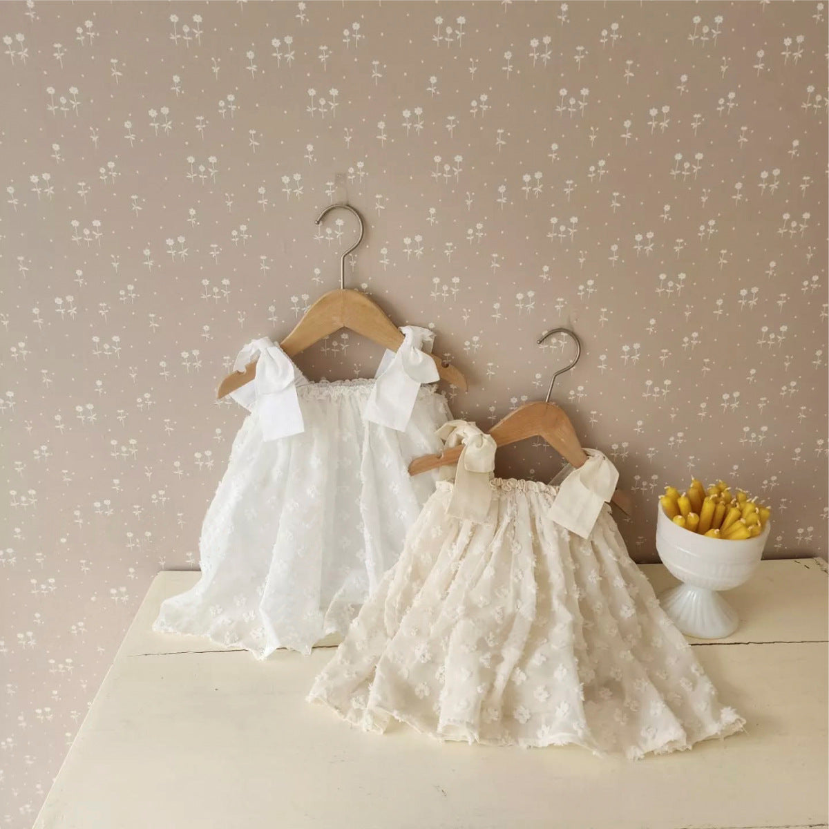 Summer Hot Selling Baby Kids Girls Sleeveless Flowers Jacquard Pattern Princess Dress