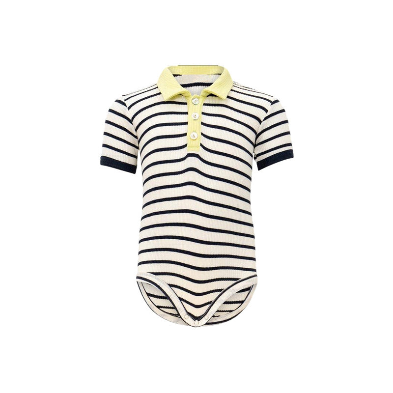 Spring Arrival Baby Unisex Long Sleeves Polo Design Onesies Bodysuits