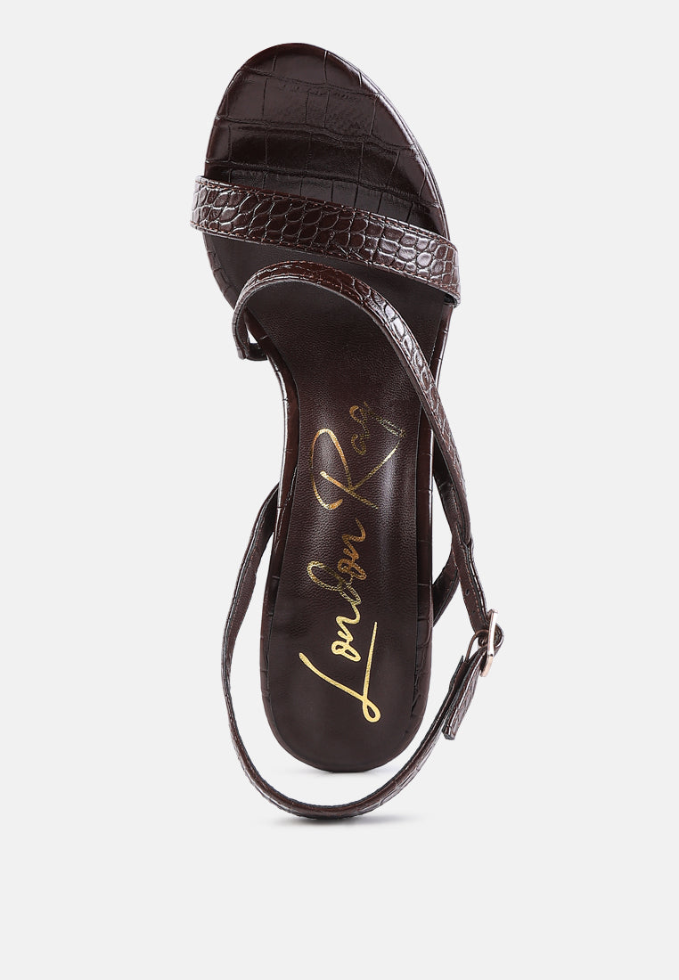 Slegs Slingback Block High Heeled Sandals-4