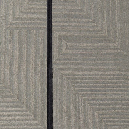2' X 3' Black Gray And Taupe Abstract Geometric Hand Tufted Area Rug