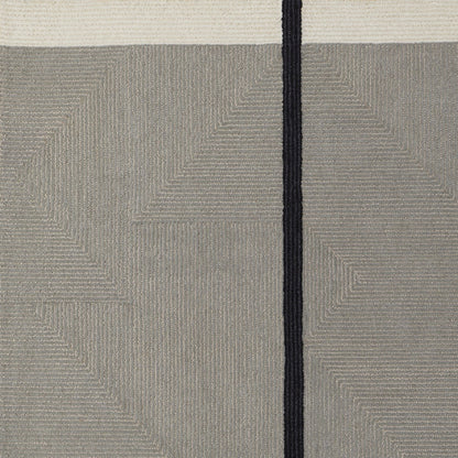 2' X 3' Black Gray And Taupe Abstract Geometric Hand Tufted Area Rug