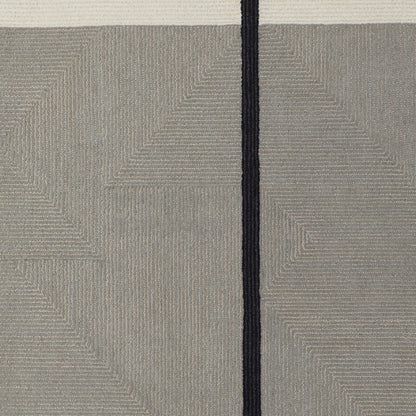 2' X 3' Black Gray And Taupe Abstract Geometric Hand Tufted Area Rug