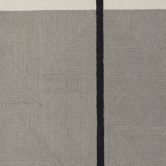 2' X 3' Black Gray And Taupe Abstract Geometric Hand Tufted Area Rug