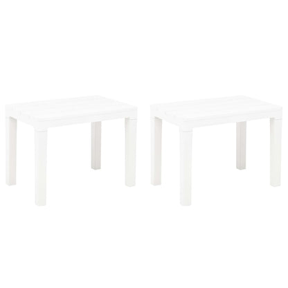 vidaXL 2x Garden Bench Plastic Outdoor Lounge Seating White/Anthracite/Mocca