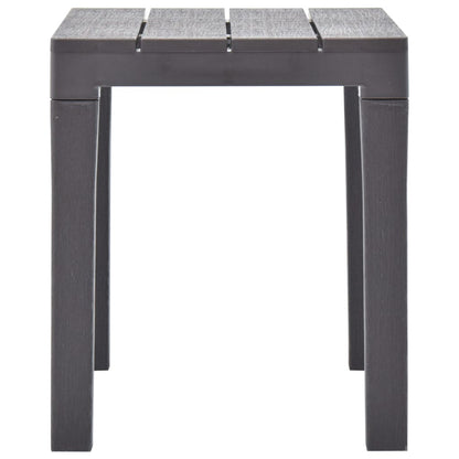 vidaXL 2x Garden Bench Plastic Outdoor Lounge Seating White/Anthracite/Mocca