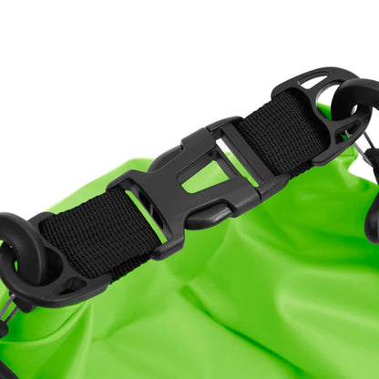 vidaXL Dry Bag with Zipper Green 5.3 gal PVC