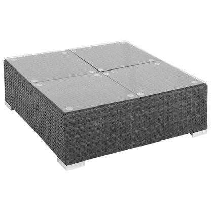 vidaXL Patio Furniture Set 6 Piece Outdoor Sofa with Coffee Table Poly Rattan