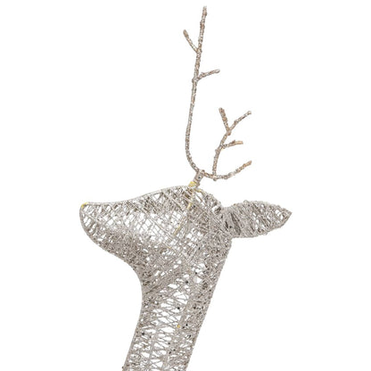 vidaXL Christmas Decoration Reindeer Family Christmas Lighting with LEDs Mesh
