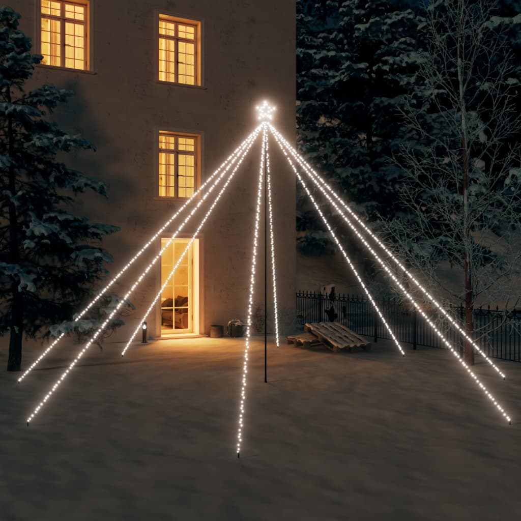 vidaXL LED Tree Light Xmas Waterfall Tree Light Christmas Lighting Ornament