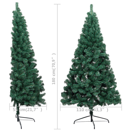 vidaXL Artificial Half Pre-lit Christmas Tree with Ball Set Party Decoration