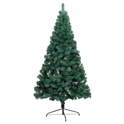 vidaXL Artificial Half Pre-lit Christmas Tree with Ball Set Party Decoration