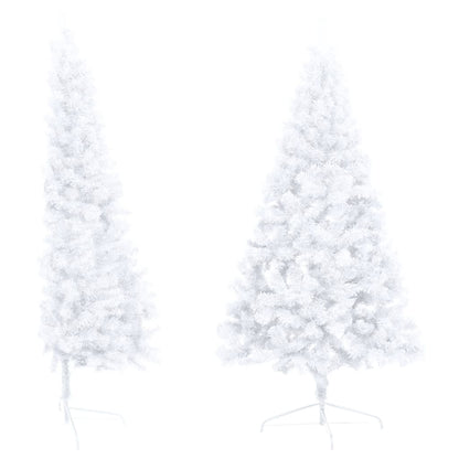 vidaXL Artificial Half Pre-lit Christmas Tree with Ball Set Party Decoration
